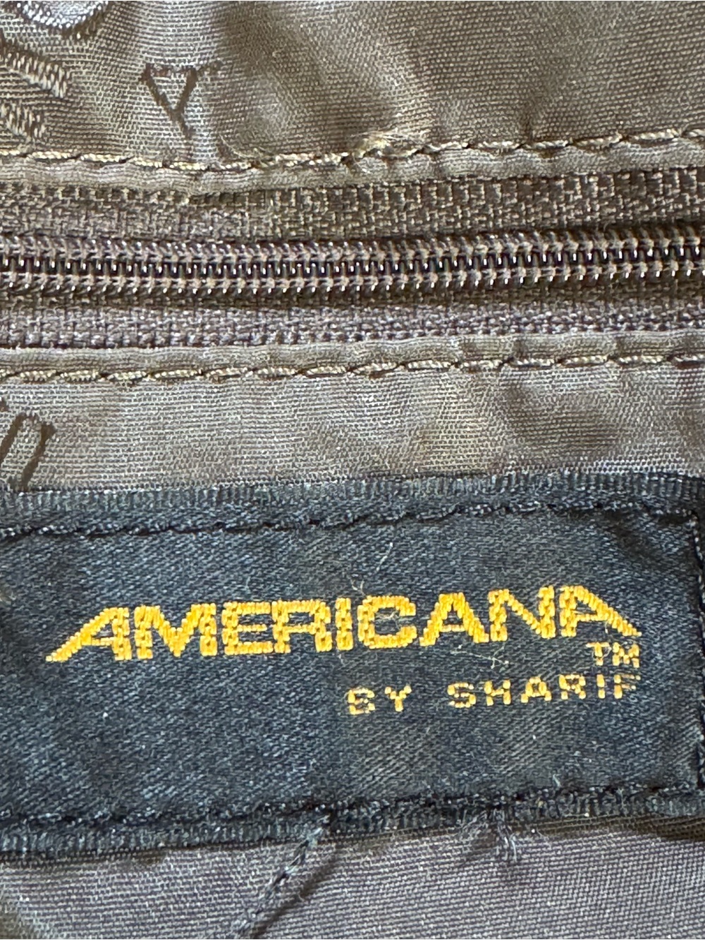 Americana by Sharif Drawstring Shoulder Bag in Dark Brown - Picture 6 of 6
